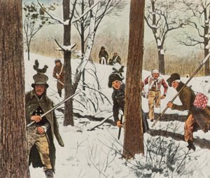Preußische Soldaten entkommen der französischen Gefangenschaft, Januar 1807