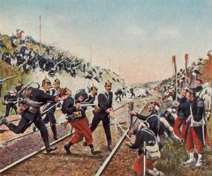 Sturm auf den Bahndamm bei Nuits durch die Badener von Carl Rochling
