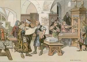 Johann Cicero besucht den ersten Buchdrucker in Stendal im Jahr 1490 von Carl Rohling