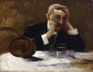 Spätes Selbstbildnis von Carl Schuch