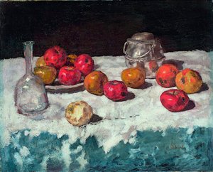 Stillleben mit Äpfeln - Carl Schuch, Öl auf Leinwand, 1889 - Museum Kunstpalast, Düsseldorf