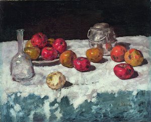 Stillleben mit Äpfeln von Carl Schuch