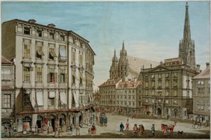 Der Stock-im-Eisen-Platz in Wien von Carl Schütz
