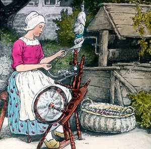 Brüder Grimm - Märchen - Frau Holle, um 1910 von Carl Simon