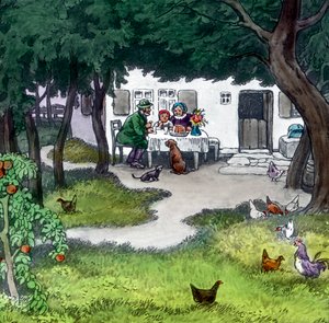 Brüder Grimm - Märchen - Rotkäppchen, um 1910 von Carl Simon