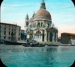 Italien, Venedig, Blick auf die Basilika Santa Maria della Salute, Dorsoduro-Gebiet, Bilddatum: ca. 1910
