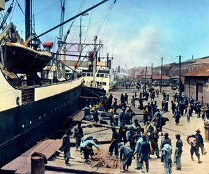 Japan, Präfektur Kanagawa, Kanto-Region, der Hafen von Yokohama, Bilddatum: ca. 1920