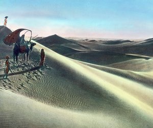 Marokko, Wüstenansicht, Bilddatum: ca. 1910 von Carl Simon