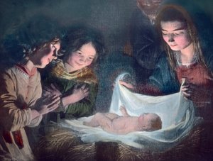 Die Heilige Familie, Gemälde von Bartolome Esteban Murillo, Bilddatum: ca. 1900 von Carl Simon