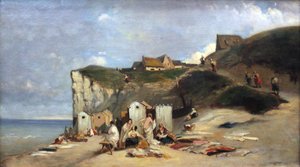 Badende Frauen am Meer bei Dieppe