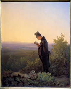 Lesen des Breviers am Abend von Carl Spitzweg