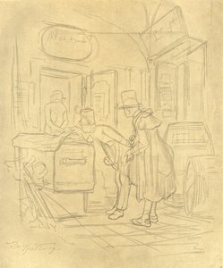 Zollvisitation I, Mitte-Ende 19. Jahrhundert, ca. 1924 von Carl Spitzweg