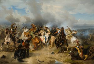 Tod von König Gustav II. Adolf von Schweden in der Schlacht bei Lützen, 1855
