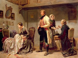 Ein Toast auf das verlobte Paar von Carl Wilhelm Huebner