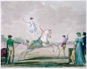 Übungen des Zirkuspferdes, ca. 1818-1836 von Carle Vernet