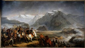 General Napoleon Bonaparte in der Schlacht von Rivoli