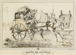 Szenen des täglichen Lebens, Straßen und Wege: Straße nach Saint-Cloud..., 1816
