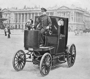 Elektrische Kutsche, Place de la Concorde, Paris, ca. 1900