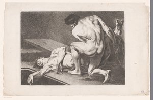 Akademische Studie von zwei männlichen Akten von Carle van Loo