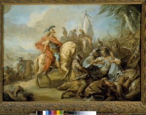 Alexander und Porus, König von Indien, regierten an den Grenzen des Persischen Reiches und gingen schließlich zu Alexander von Carle van Loo