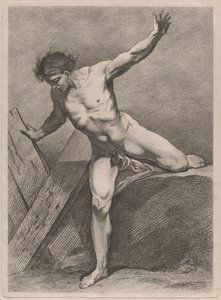 Kletternder Mann mit ausgestreckten Armen von Carle van Loo