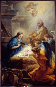 Die Anbetung der Engel. Gemälde von Carle van Loo (1705-1765) von Carle van Loo