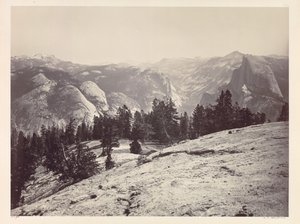 Die Kuppeln, vom Sentinel Domes, Yosemite, um 1865-1866 von Carleton E. Watkins