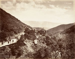 Heiße Schwefelquellen, Santa Barbara, 1876, gedruckt ca. 1876 von Carleton Emmons Watkins