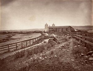 Santa Barbara und Missionskirche, 1876, gedruckt ca. 1876
