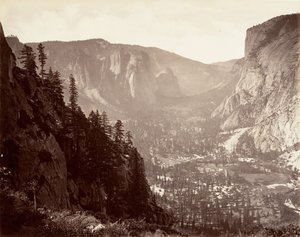 Yosemite-Tal vom Glacier Point, ca. 1872, gedruckt ca. 1876 von Carleton Emmons Watkins