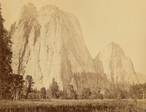 Cathedral Rocks, 2600 Fuß hoch von Carleton Watkins