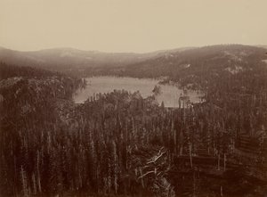 Dämme und See, Nevada County, Fernsicht