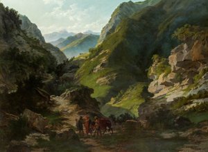 Reisende in den Bergen von Carlo Ademollo