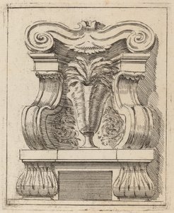 Architektonisches Motiv mit einer Vase von Carlo Antonio Buffagnotti