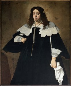 Porträt einer Dame mit einem weißen Taschentuch von Carlo Ceresa