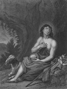 Johannes in der Wüste von Carlo Cignani