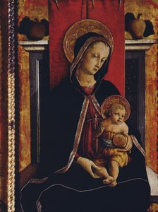 Madonna und Kind, Detail vom San Silvestro Polyptychon, 1468 (Detail)