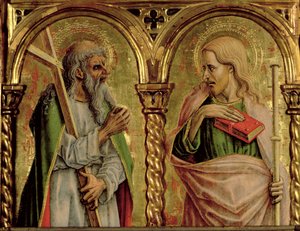 Heiliger Andreas und Heiliger Jakobus der Ältere (Detail) von Carlo Crivelli