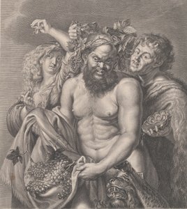 Bacchus begleitet von einer Bacchantin und einem Faun, 1768 von Carlo Faucci