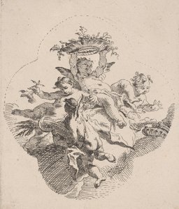 Putti mit Blumen, 1725-75 von Carlo Innocenzo Carloni