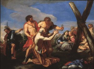 Sankt Andreas zum Kreuz des Martyriums geführt von Carlo Maratta