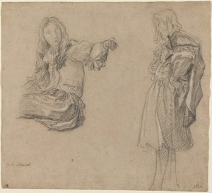 Zwei Männer in aufwendigen Kostümen von Carlo Maratta