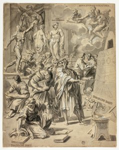Allegorische Szene im Atelier des Künstlers