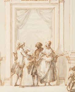 Entwurf für das Nordportal, Große Galerie, Villa Albani, Rom, Italien, 1755–56 von Carlo Marchionni