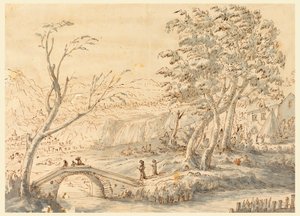 Landschaft mit Brücke, 1770–1786