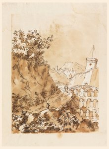 Landschaft mit Bergstadt, 1760–80