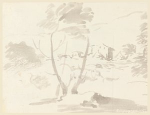 Skizze von Bäumen in einer Landschaft von Carlo Marchionni