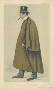 Mr Markham Spofforth, Er erfand den konservativen Arbeiter, 20. März 1880, Vanity Fair Karikatur von Carlo Pellegrini