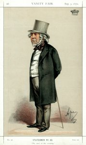 Die Kühle des Abends, Lord Houghton, englischer Dichter und Politiker, 1870 von Carlo Pellegrini