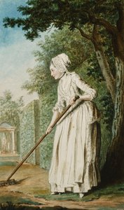 Die Herzogin von Chaulmes als Gärtnerin in einer Allee, 1771